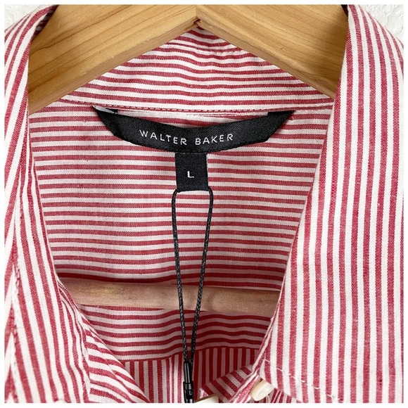 NWT Walter Baker Hilary Tunic in Red/White Stripe Size Large - Picture 7 of 10